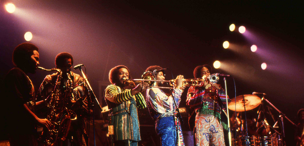 funk music, Description English: Earth Wind & Fire performing in 1982 Date 1982 Source https://www.flickr.com/photos/chris_hakkens/4638839086/in/set-72157624133084134/ Author Chris Hakkens Permission (Reusing this file) CC-BY-SA
