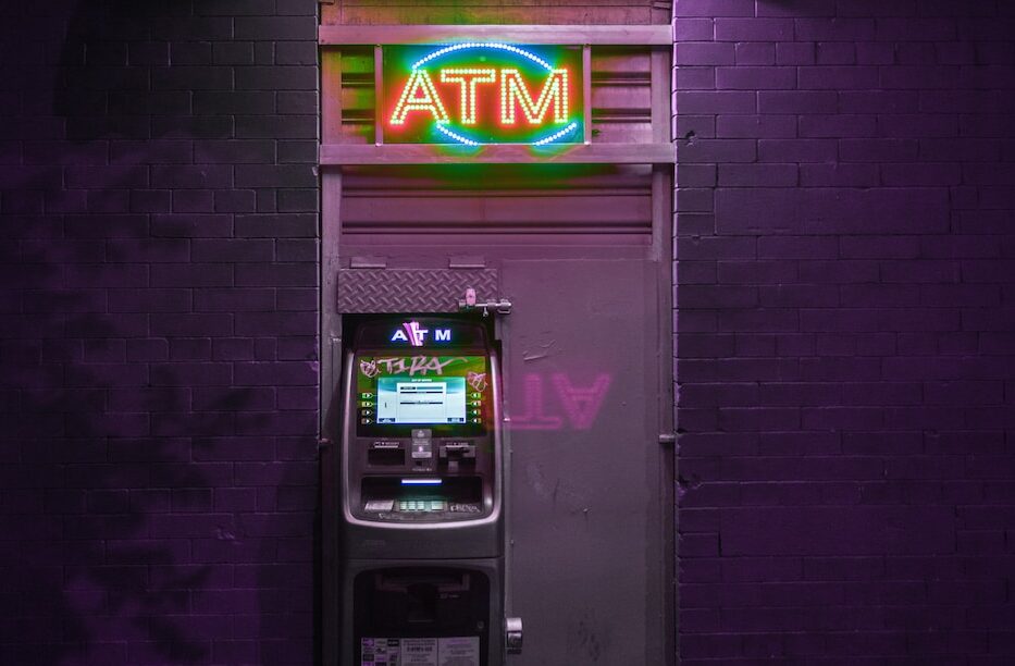 seniors banking safety, lighted ATM